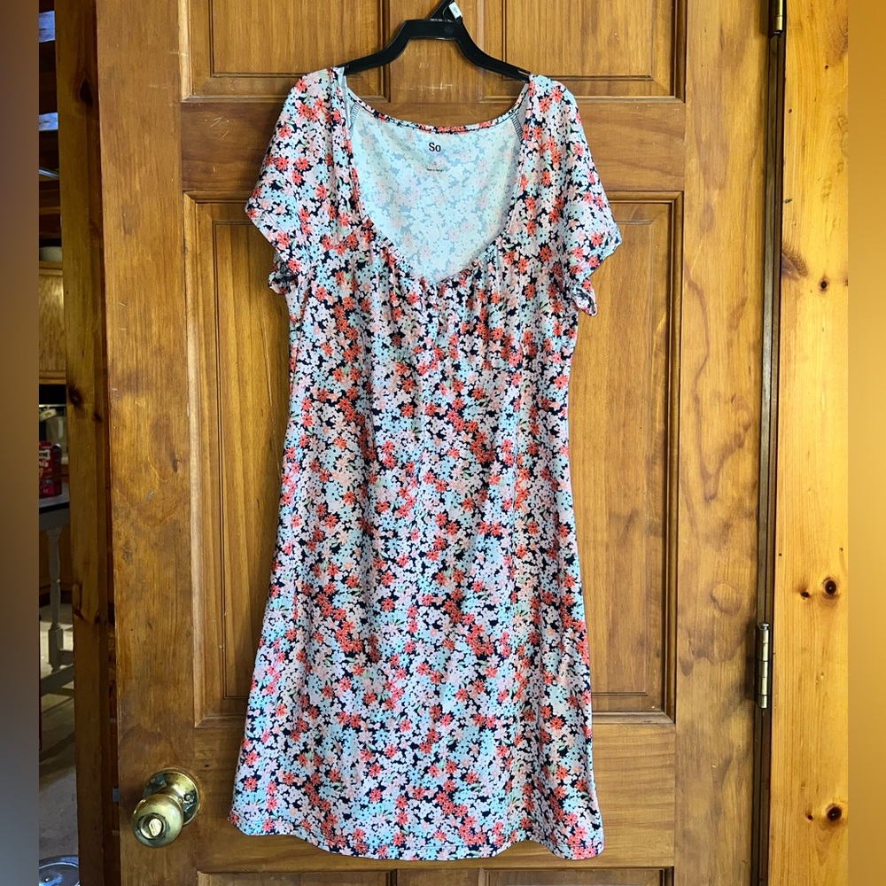 SO Pink and Gray Patterned Dress